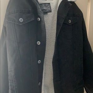 Black denim jacket